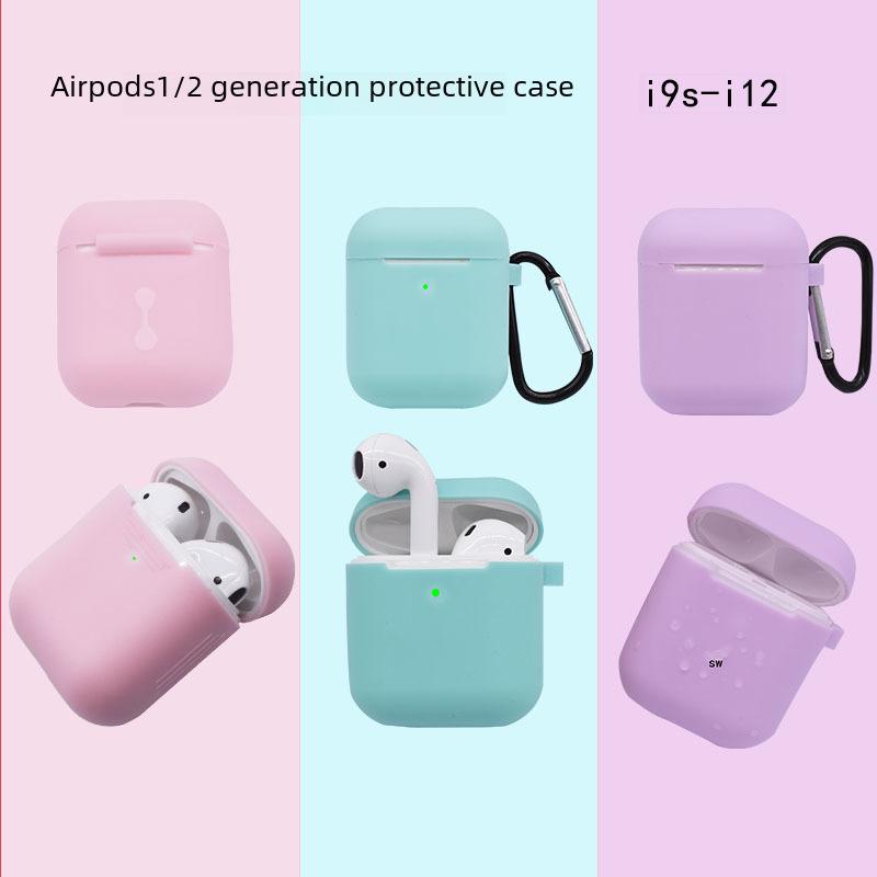 Совместимый силиконовый защитный чехол для наушников i9, i11, i12 и AirPods 2-го поколения