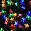 LED Cherry Blossom Fairy Lights Solar Lamps Outdoor Waterproof Oriental Cherry String Lights Decor Wedding Party Tree Parterre