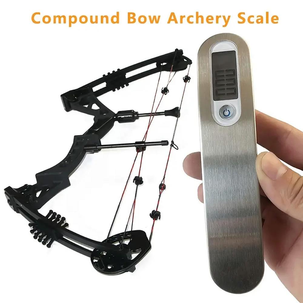 0-110lbs Archery Bow Scale Peak Measuring Instrument Portable LED Display Electric Digital Scale Compound Recurve Bow Test Tool