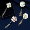 Exquisite Women's Retro Brooch with Tassels: Pear, Plum, Orchid, Bamboo, Chrysanthemum Design