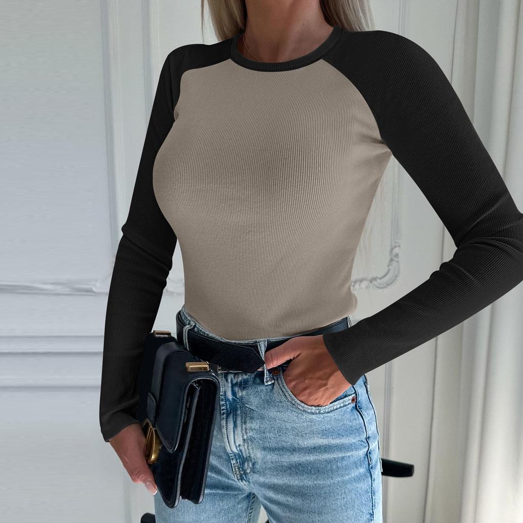 Женские рубашки с длинным рукавом, облегающие топы, повседневные базовые обтягивающие футболки, осень