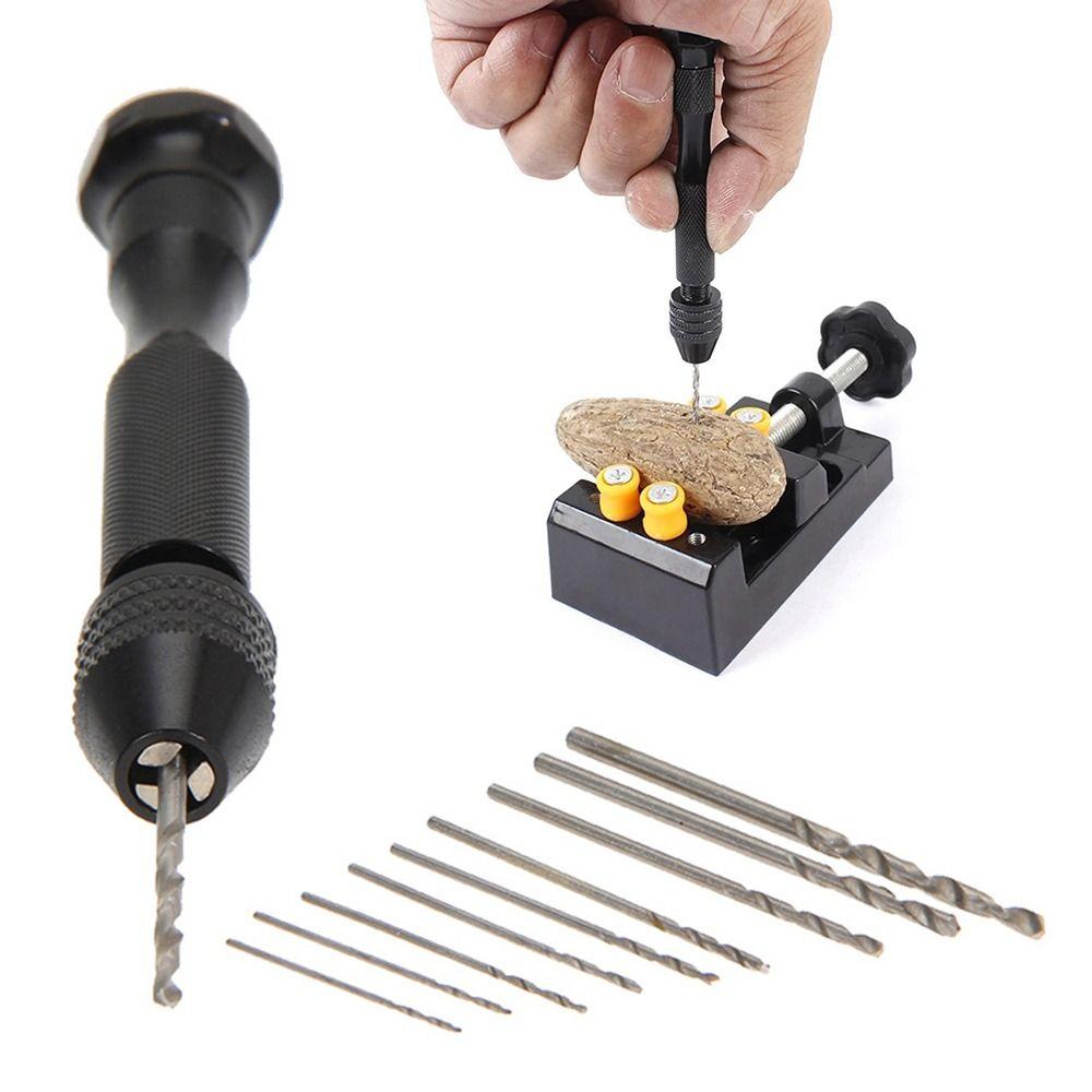 Micro Rotary Tools Woodworking Drilling With Keyless Chuck Aluminum Hand Drill Manual Hand Drill