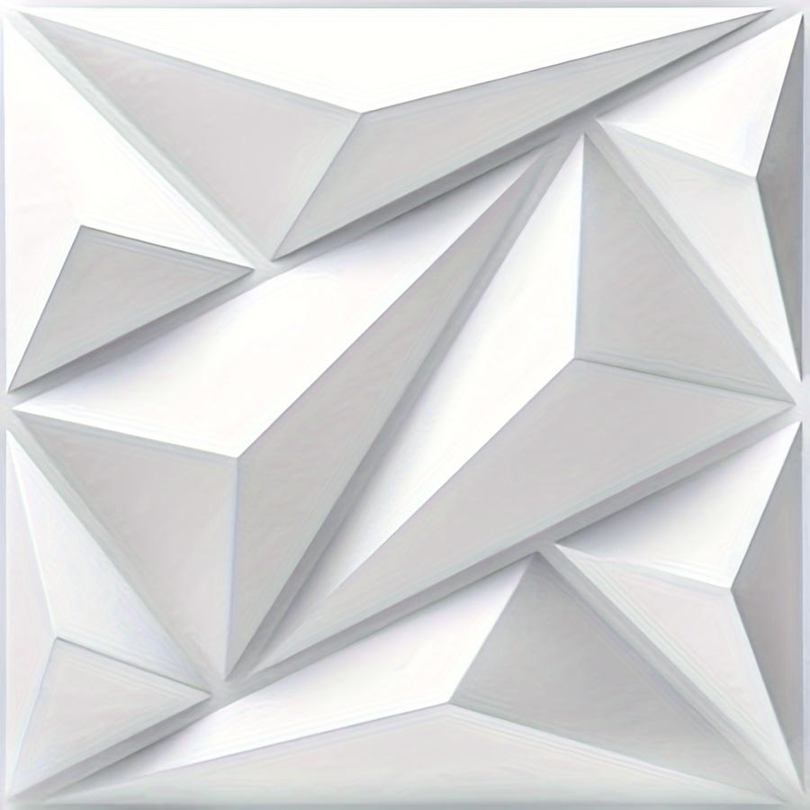 12pcs 11.8x11.8in/30x30cm 3D PVC Wall Panel for Interior Wall Decor Waterproof Moisture-Proof Easy To Clean for Kitchen Bathroom