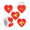 500x Heart Stickers Roll Love Paper Label Seal Sticker for Valentine's Day