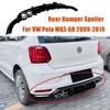 Для VW Polo MK5 6R 2009-2014 Автомобильный спойлер губы заднего бампера Хвост Нижняя защита Стайлинг Сплиттер Декоративная крышка Автоаксессуары