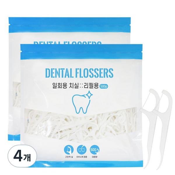 Одноразовая зубная нить One Story 7,2 см, 500 шт., 4 шт.