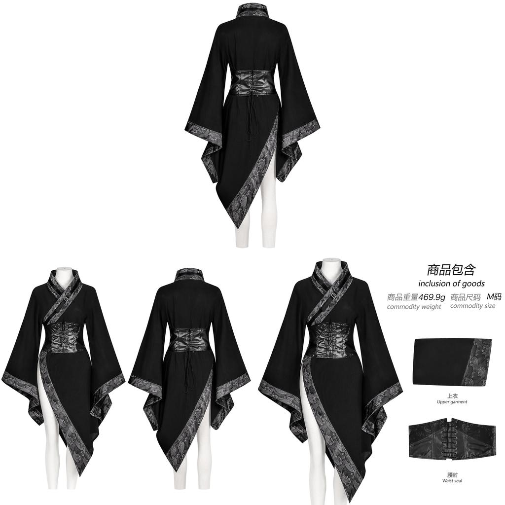 Gotischer Punk Streetwear Chinesisches Muster Mit Baumwolle Leinen Für Cosplay Und Rollenspiel