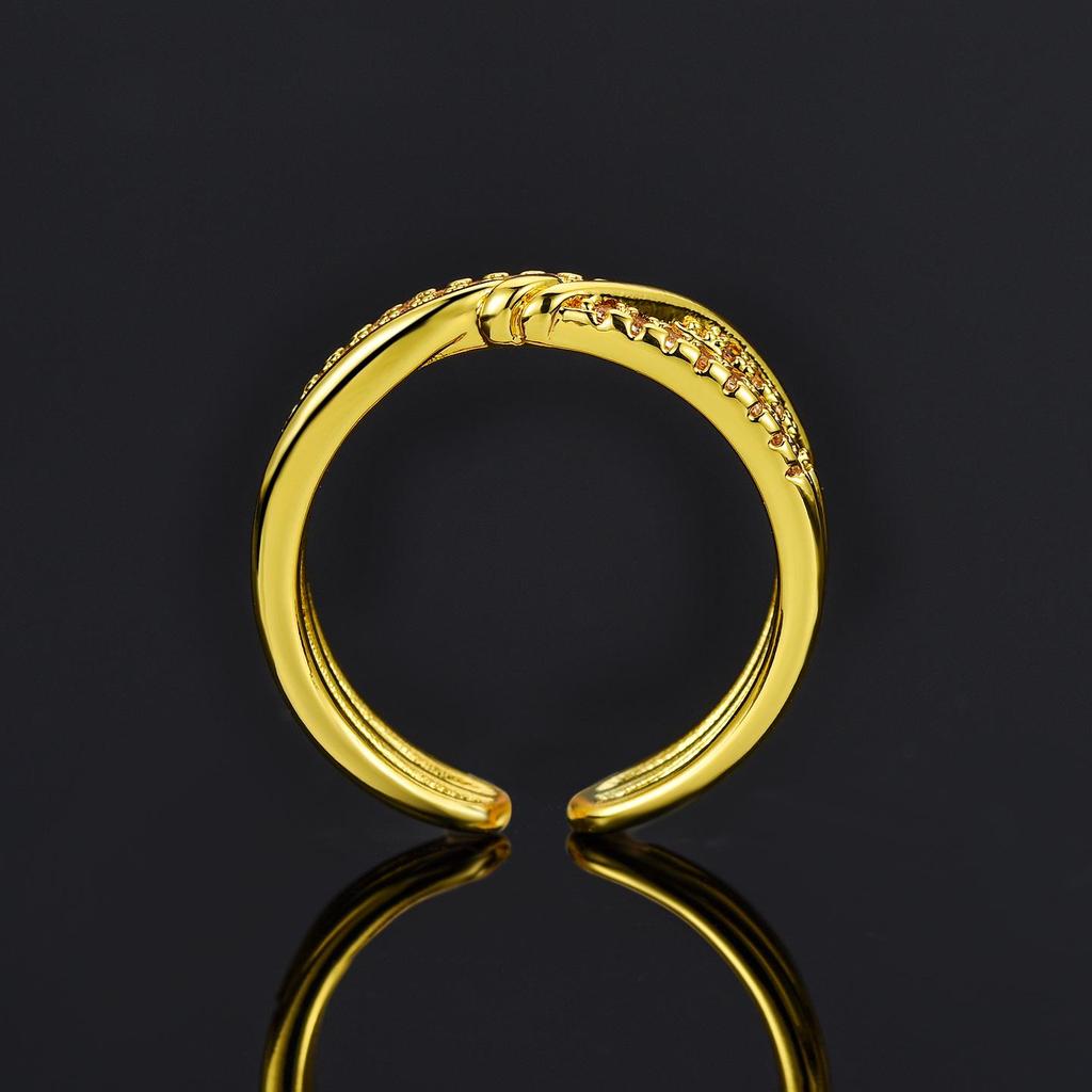 Geometric Curve Knotted Open Ring for Women - Niche Cold Style Fashion Accessory