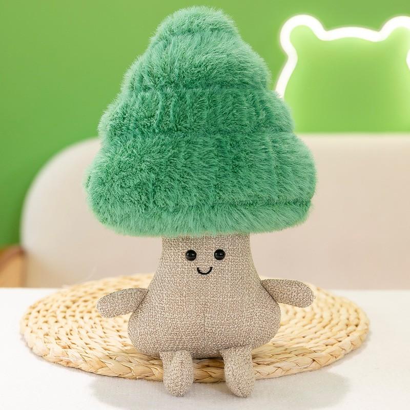 Soft Plush Mushroom Succulent Plant Toy Decor Home Office Dorm Gift - 23cm Faux Stuffed Animal