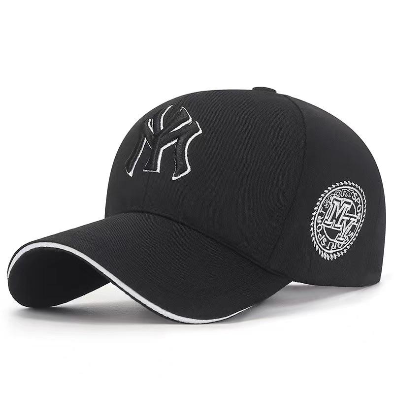 Korean Style Women's Duckbill Cap with "MY" Embroidery - Spring/Autumn Fashion, Casual Baseball Hat for Outdoor Sunshade.