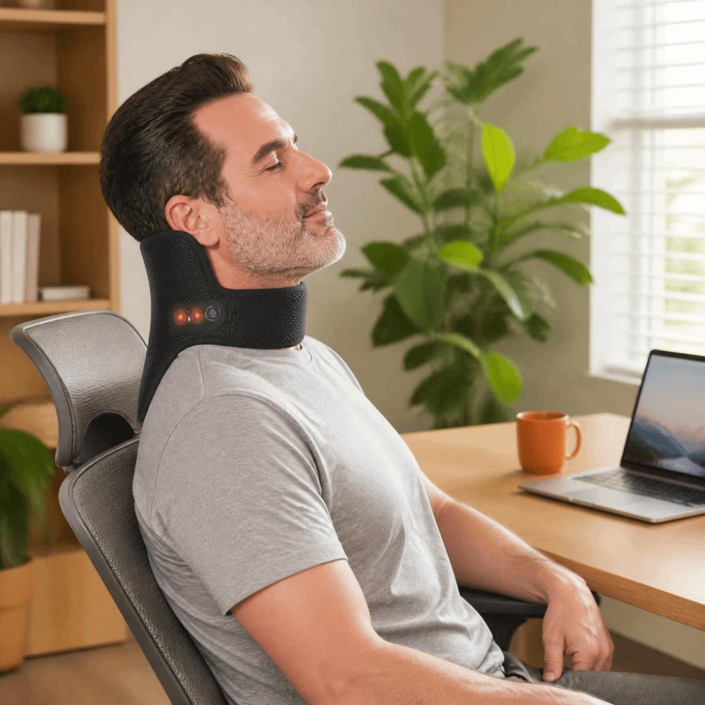 3000mAh Neck Massager Vibration Massage Neck Brace Neck Heating Wrap Cervical Discomfort