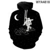 3D Printed Sweatshirt Astronaut Starry Sky Men Women Children Hoodies Fashion Pullover Long Sleeve Boy Girl Kids Streetwear Tops