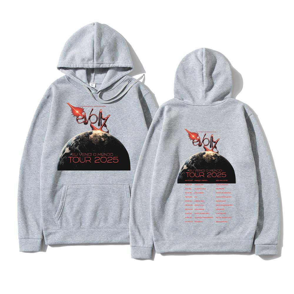 Худи для рэпера Veigh EVOM Tour 2025 Новая мода Мужские/женские Худи Харадзюку Зимняя одежда Пуловер Толстовка Винтажный