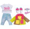 Одежда для кукол Zapf Creation Baby Born Цветное плюшевое пальто и костюм 830154