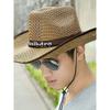 Men Outdoor Sun-Proof Straw Hat Sun-Proof Outdoor Summer Seaside Beach Western Denim Men Sun Hat Fishing