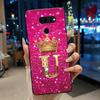 Fashion Unique Crown Letter A To Z Phone Case For LG K40S LM-X430 Bumper Silicone Black Case For LG Q70 Shockproof Soft Cover