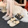 Hollow Bag Head with Mary Jane Women's Flat Sandals Spring and Summer New Light and Breathable One Pedal and Half Slippers