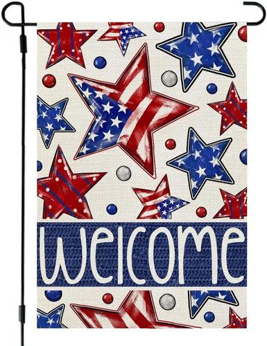 4Th of July Garden ag Patriotic Stars 12X18 Inch Double Sided for outside Smal HHP AAL WZZ