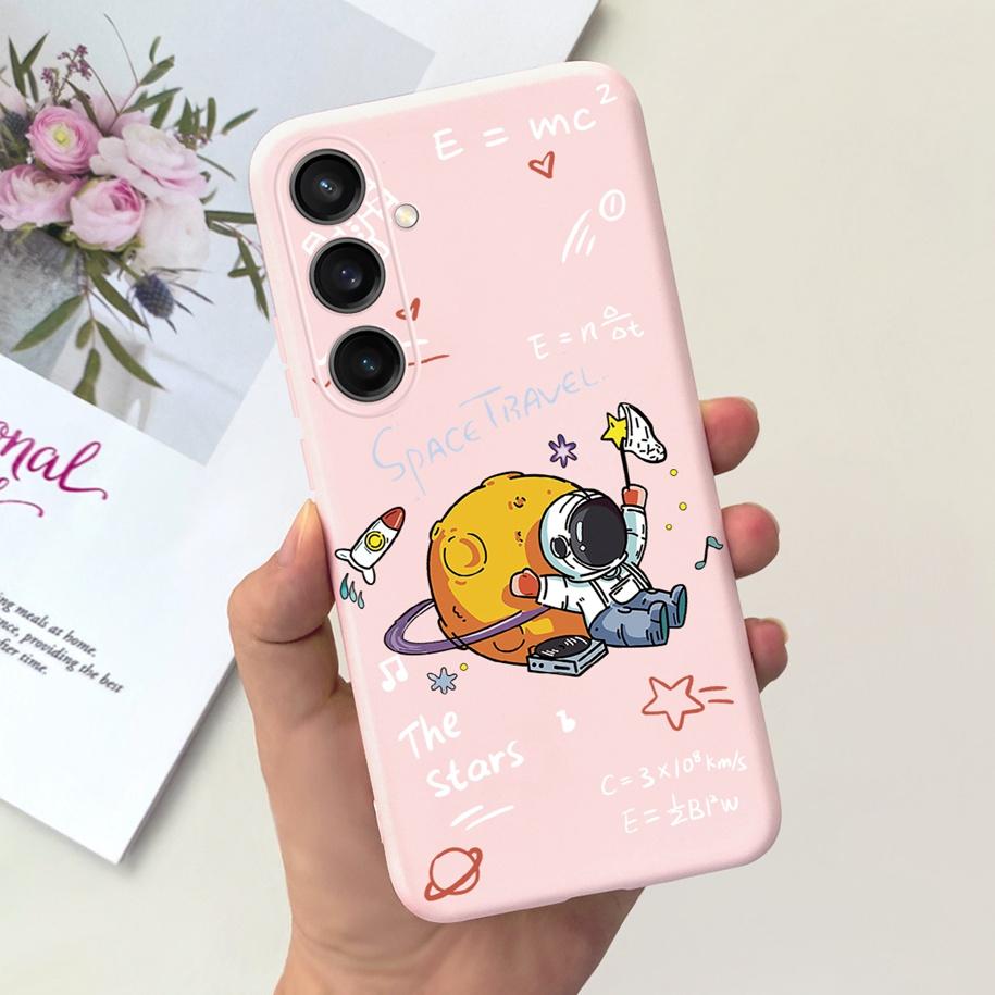 Для Samsung A25 5G 2023 Чехол SM-A256B Милый Утенок-Астронавт Тонкий Мягкий Силиконовый Задний Чехол для Телефона Для Samsung A55 A35 5G A356B Coque