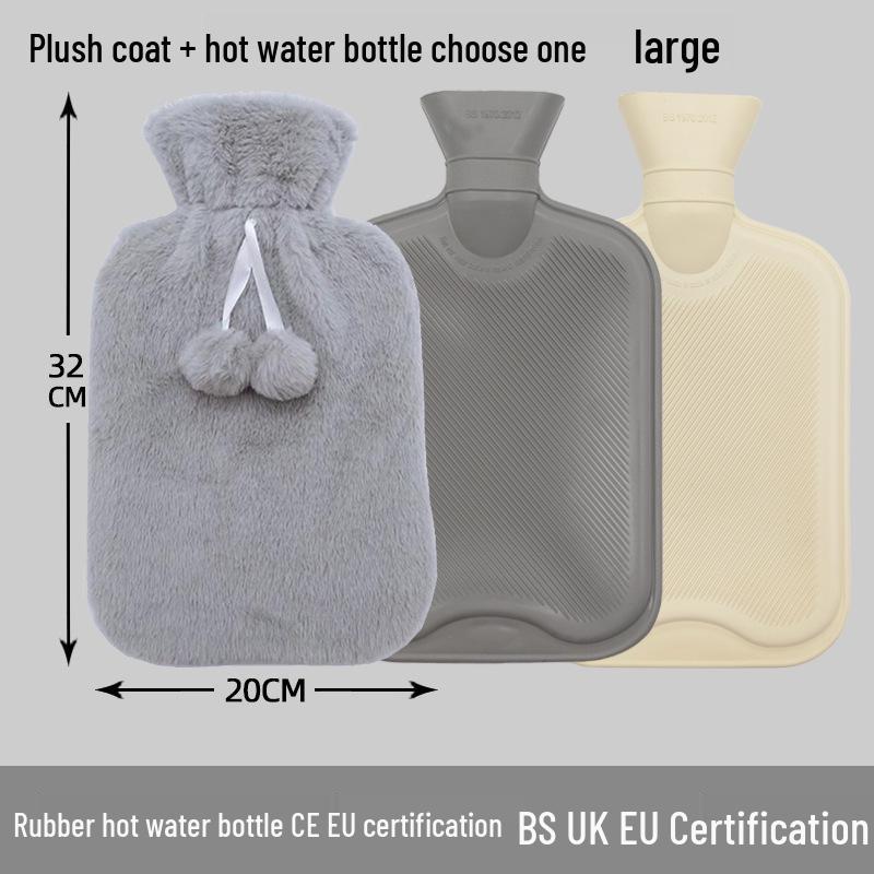 Explosion-Proof Hot Water Bottle: Rubber Design for Stomach and Feet, Long-Lasting Warmth
