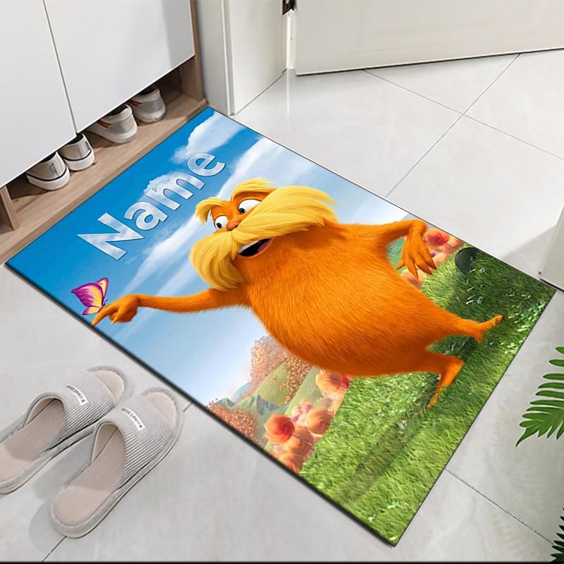 Custom Name Lorax Printed Carpet Rug For Office Chair Living Room Bedroom Kitchen Room Decor Gifts