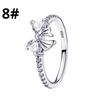 925 Silver Charms Colorful Bow Set Earrings Ring Beads Pendant for Women Bracelets Necklaces DIY Jewelry Gift