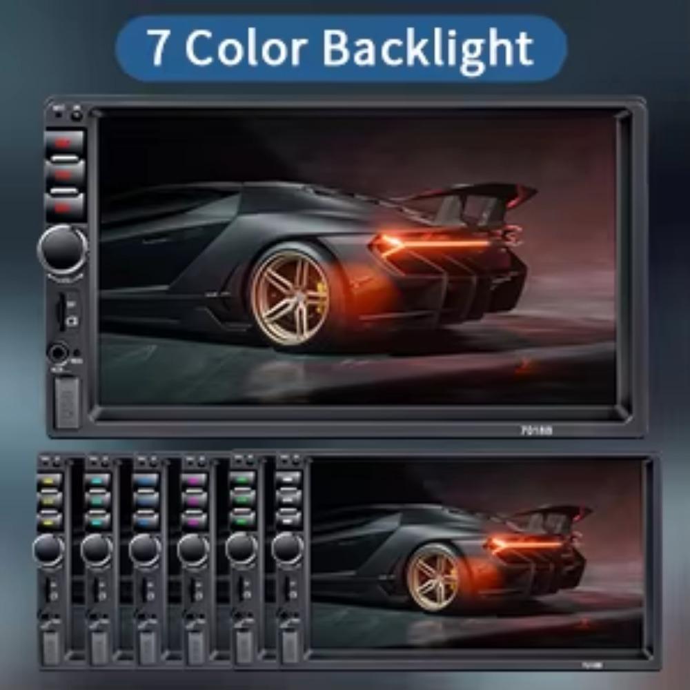 Универсальный 2 Din 7-дюймовый сенсорный экран стерео авто радио мультимедийный проигрыватель, зеркало заднего вида Link/FM/TF/MP5 автомобильная аудиосистема