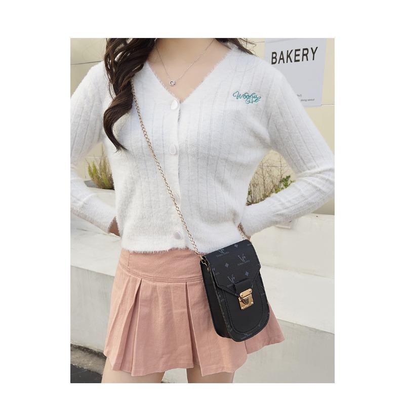 Модная сумка для мобильного телефона с принтом, корейская версия, сумка через плечо для девочек