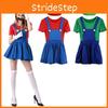 Women's Super Mario Bros Luigi Costume With Breathable Spandex And Exquisite Workmanship