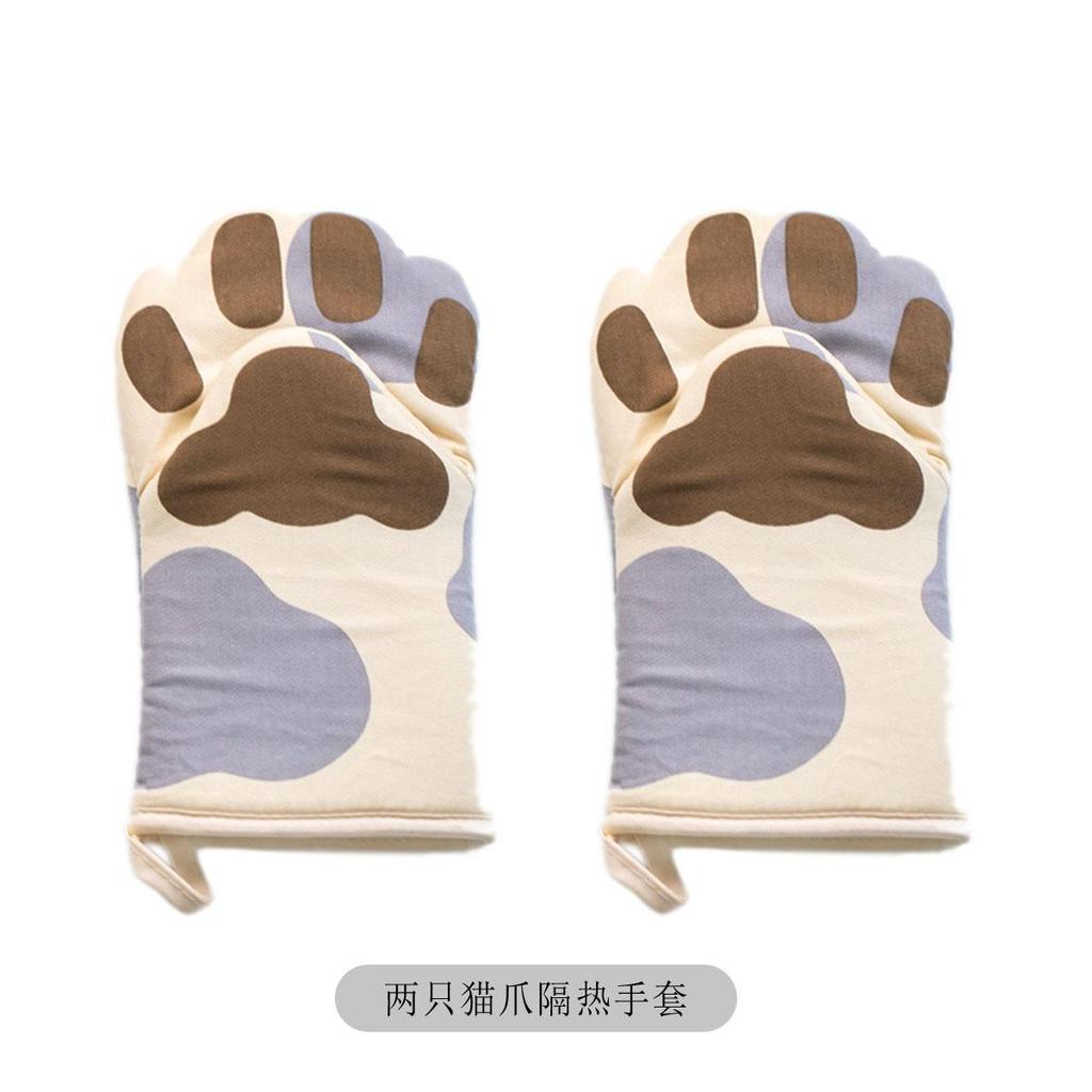Oven microwave oven anti-scalding and high temperature resistant baking gloves