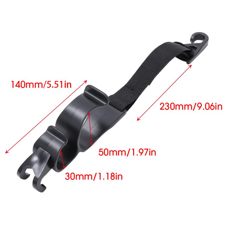2pcs Car Back Seat Hook Umbrella Holder Seat Back Storage Multi-function Rear Seat Headrest Hanging Hook Auto Interior Organizer