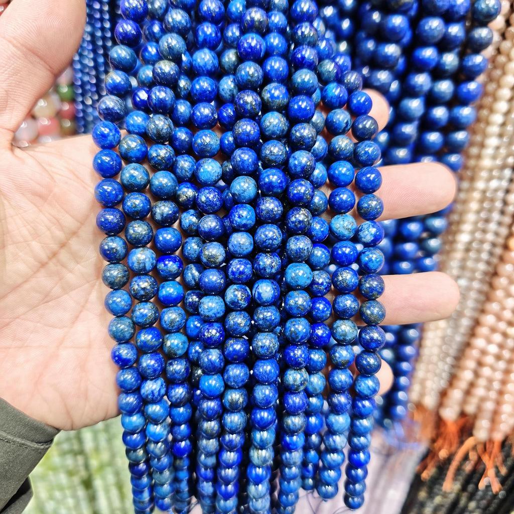 Серия «Синий» Бусины из натурального камня Аквамарин и Голубой кружевной агат для изготовления украшений своими руками