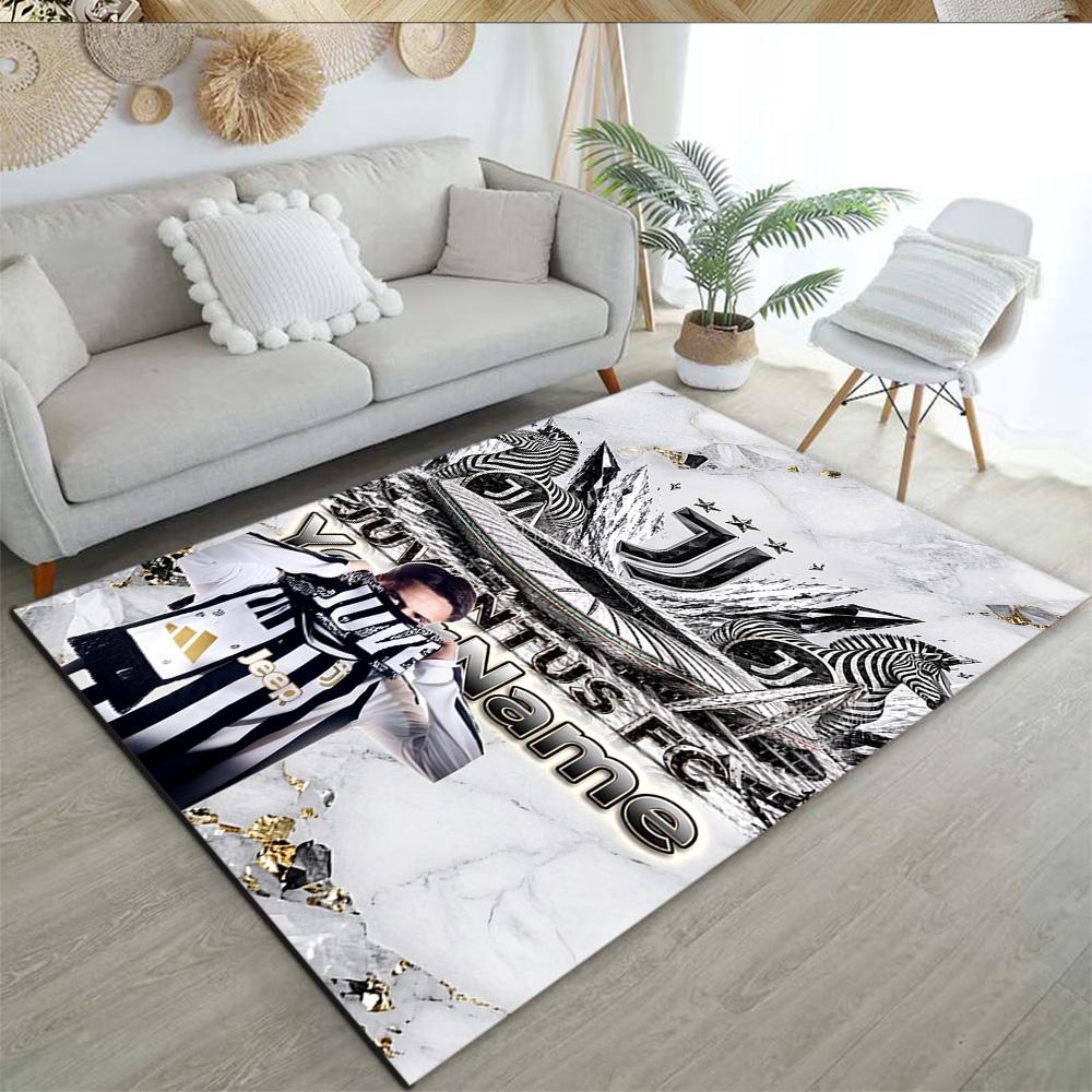 Juventus Customized Name Carpet Perfect for Dining Room Decorate room Hallway Foyer Antislip Carpet Office home decor Perfect Gift for Women/Men