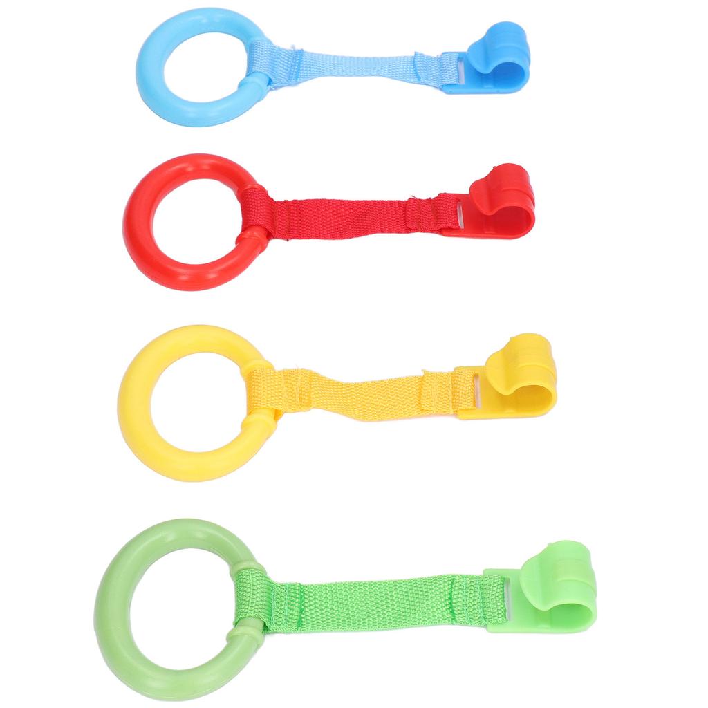 4 шт. детские подтягивающие кольца, пластиковый материал, эргономичный дизайн, безопасные, практичные, разных цветов, помощник для ходьбы для малыша