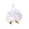 Крылья ангела из перьев, белые/золотые, 5 см, подвесные, 2 шт.