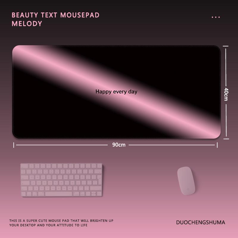 Высококлассный градиентный черно-розовый минималистичный очень большой коврик для киберспортивного стола в стиле Моранди