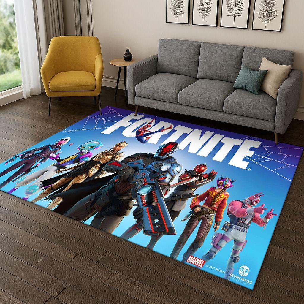 3D Ковер с рисунком из игры Фортнайт для Спальни Гостиной Дивана Прикроватный Коврик Домашний Декор, Коврик для Игровой Зоны Детей Нескользящий Рождественский Подарок