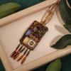Богемское этническое кожаное ожерелье с кисточкой