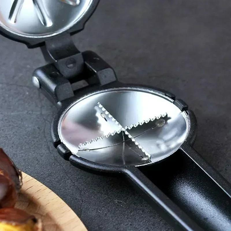 Practical 1 Pcs Household Convenience 2 In 1 Chestnut Clamp Nutcracker Sheller Nut Nutcracker Sheller Stainless Pliers Accessory