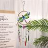 Metal Wind Chime Creative Hanging Decoration Blessing 7-Color Glass Pendant Backyard