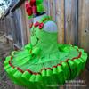Christmas Costume Grinch Children's Dance Dress Christmas Dress Green Performance Dress Hairball Ballet Dress