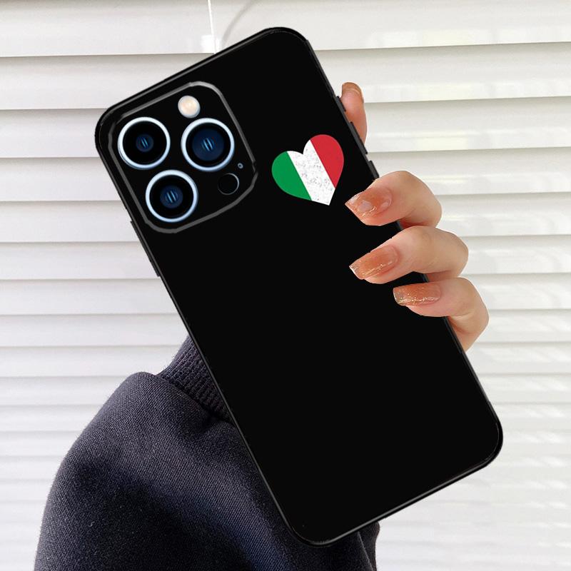 Чехол для телефона с флагом Италии для iPhone 17 16 15 13 11 12 14 Pro Max mini 15 16 Plus 16e 17 Air Cover Fundas