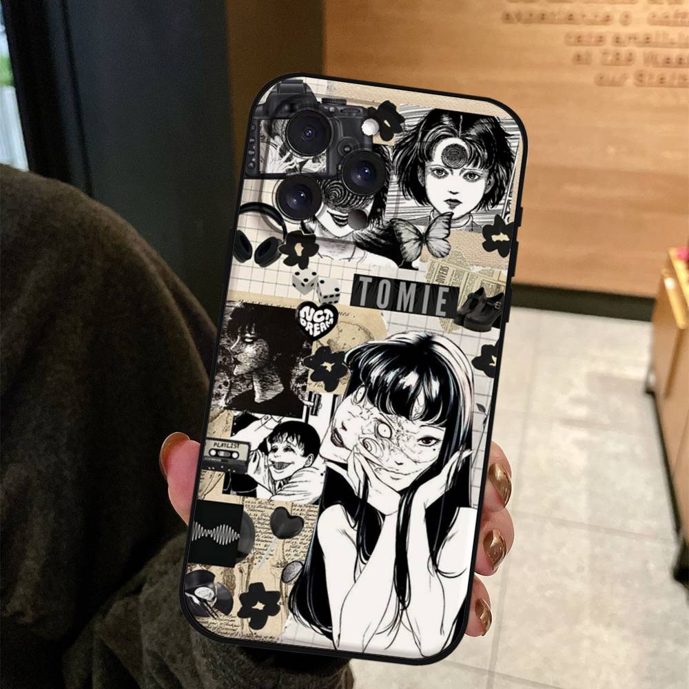 Аниме Джунджи Ито Ужасы Хоррор Чехол для Телефона Для IPhone 17 16 15 14 13 12 11 PRO MAX PLUS Mini ТПУ Мягкий Приятный для Кожи Чехол
