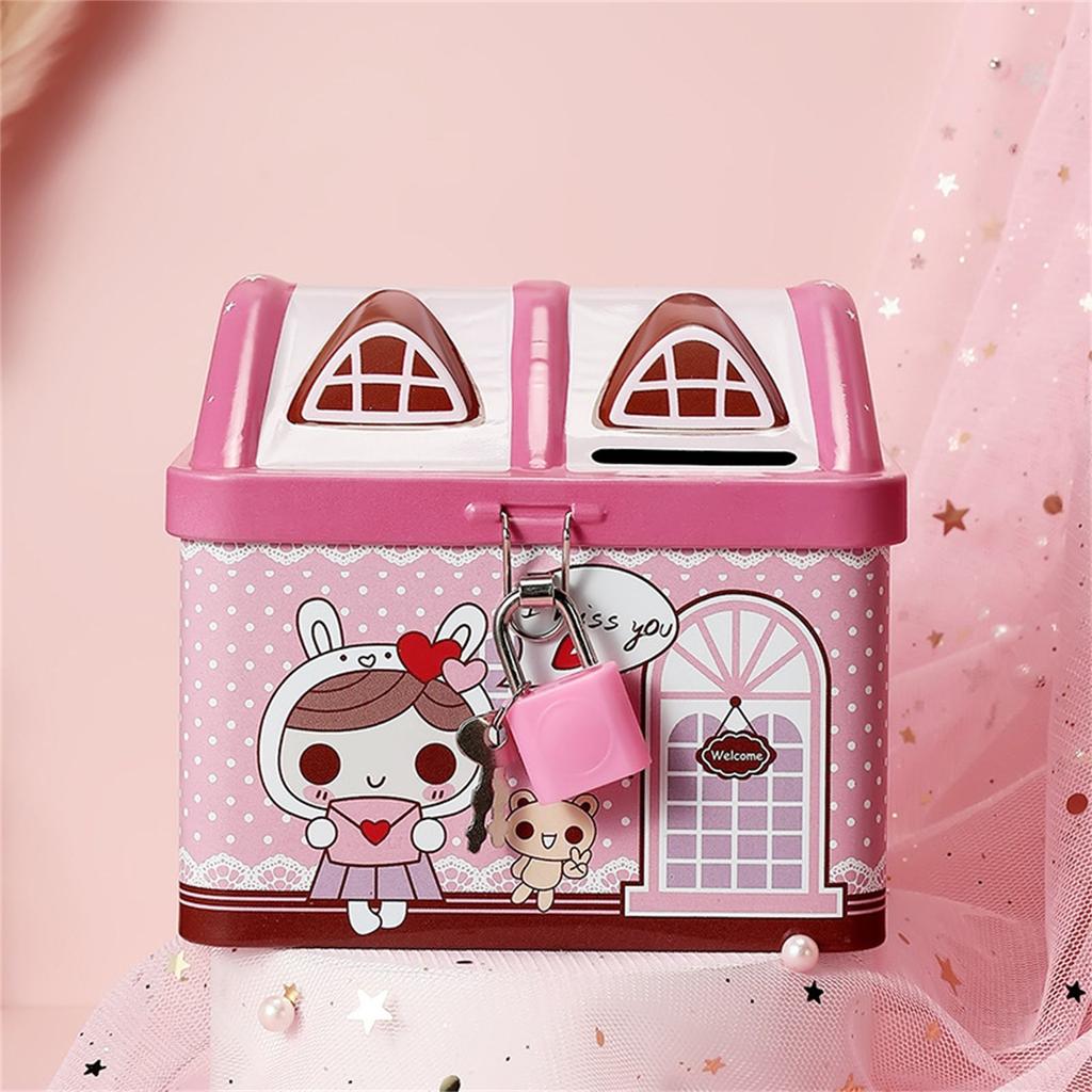 Детский замок для ключей, монетница, подарочный сейф, ящик для хранения, копилка, жесть