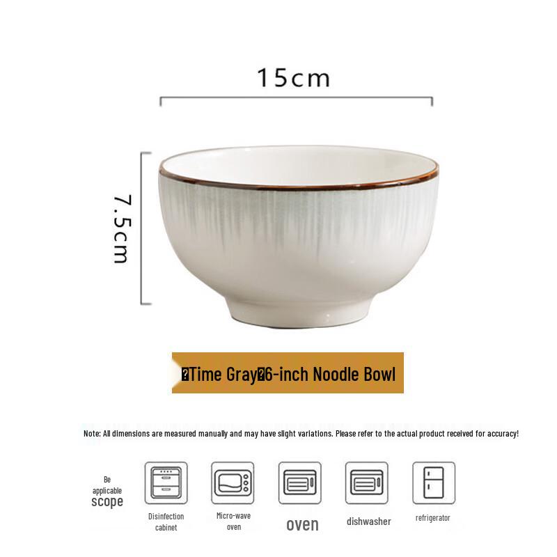 Керамические миски для лапши Bingyue Jingdezhen, 6 дюймов (5-Pack)