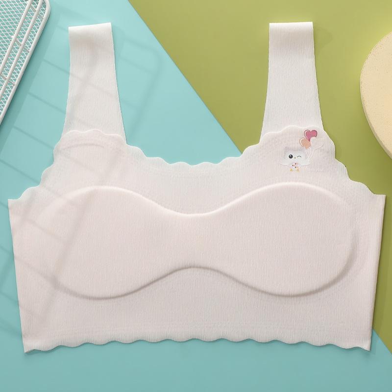 Ice Silk Girls' Training Bra - Junior High Sports Vest for Puberty