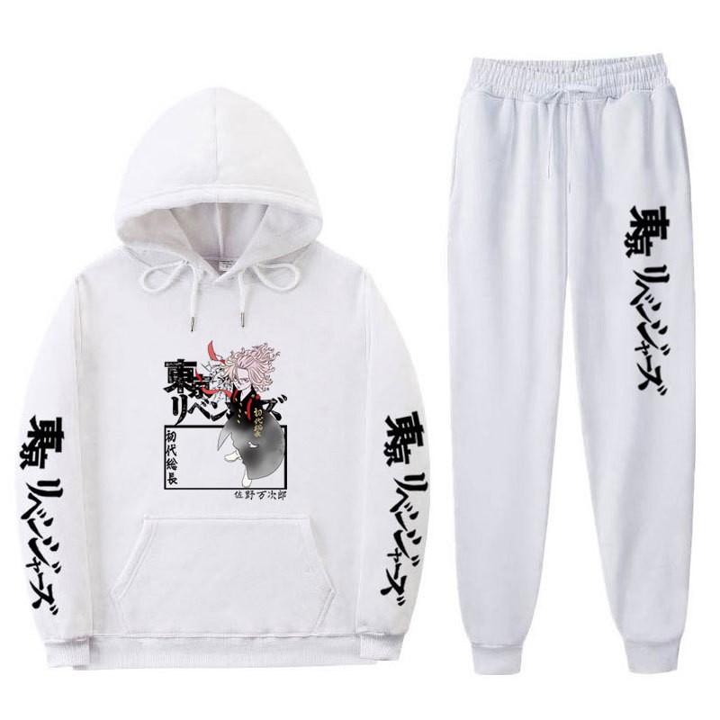 Мужской оверсайз комплект из худи и штанов Streetwear Повседневный образ с боковыми карманами
