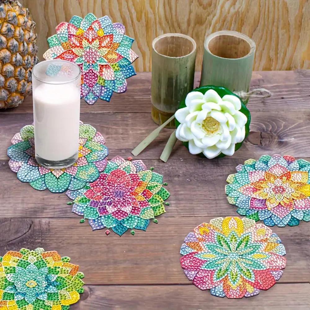 8 штук/набор подставок с алмазным цветочным узором, подставки для DIY с подставкой, подходят для начинающих и взрослых, товары для искусства и рукоделия в подарок
