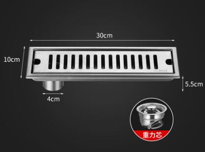 Shower drain 304 stainless steel shower floor drain long Linear drainage drain for hotel bathroom kitchen floor