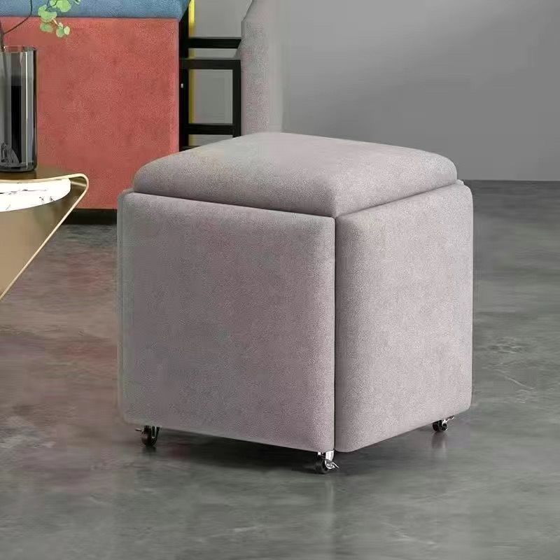 Многофункциональный куб-табурет Рубика - 5-в-1 пуфик с местом для хранения, служит журнальным столиком, скамейкой для столовой и для обуви, в скандинавском стиле, silla